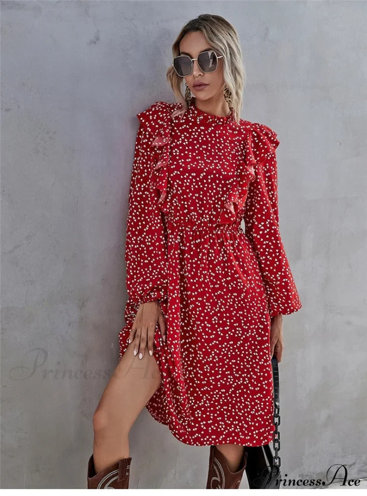 Elegant Full Sleeve High Waist Ladies Long Dress - Image 4