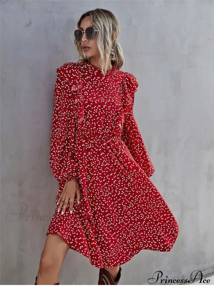 Elegant Full Sleeve High Waist Ladies Long Dress - Image 5