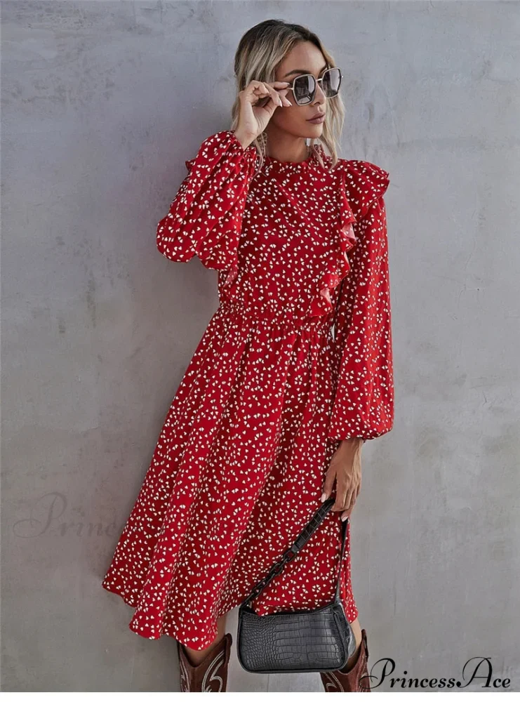 Elegant Full Sleeve High Waist Ladies Long Dress - Image 6