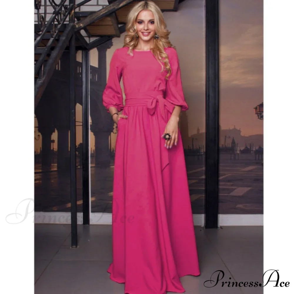 Lantern Sleeve Elegant Bandage Dress - Image 2