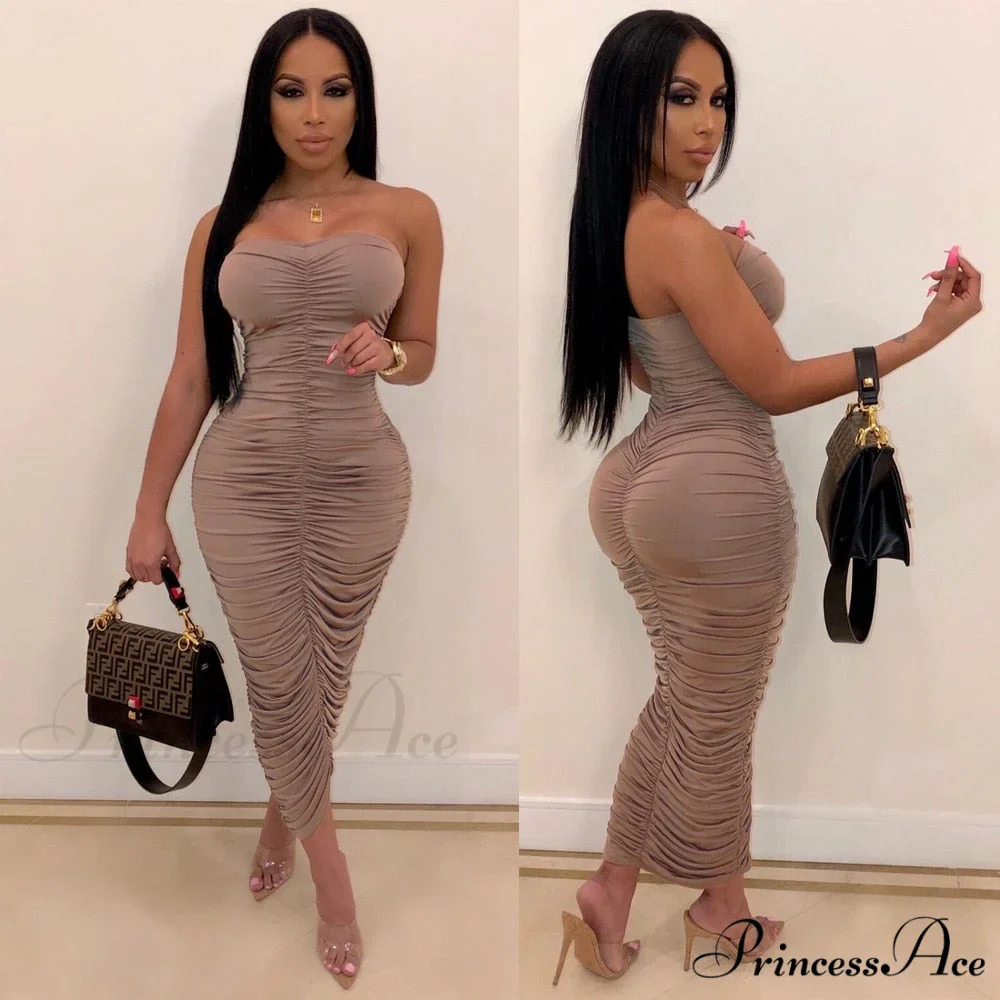 Sexy Pencil Club Casual Party Pleated Dresses - Image 2