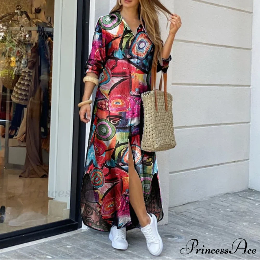 Checked Plaid Robe Maxi Beach Dress - Image 10