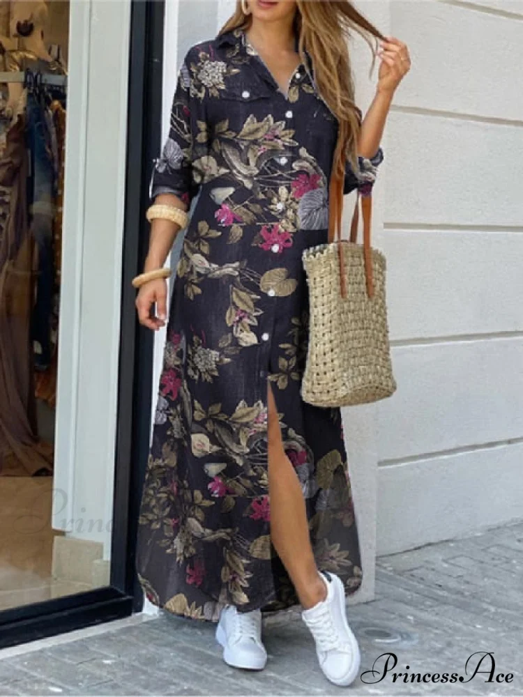 Checked Plaid Robe Maxi Beach Dress - Image 12