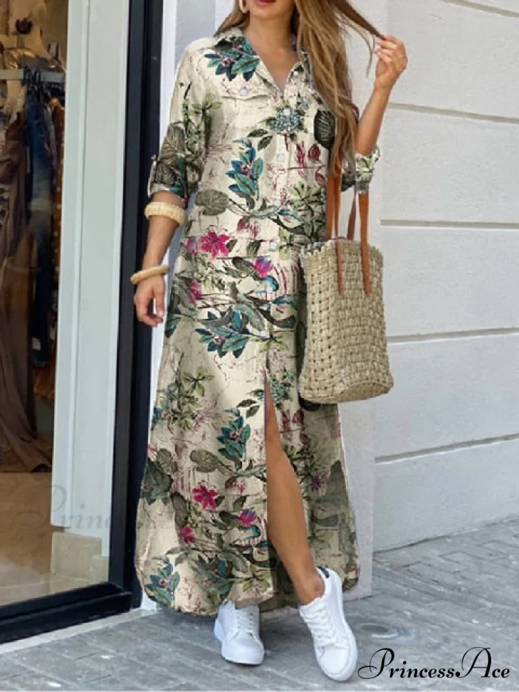 Checked Plaid Robe Maxi Beach Dress - Image 3