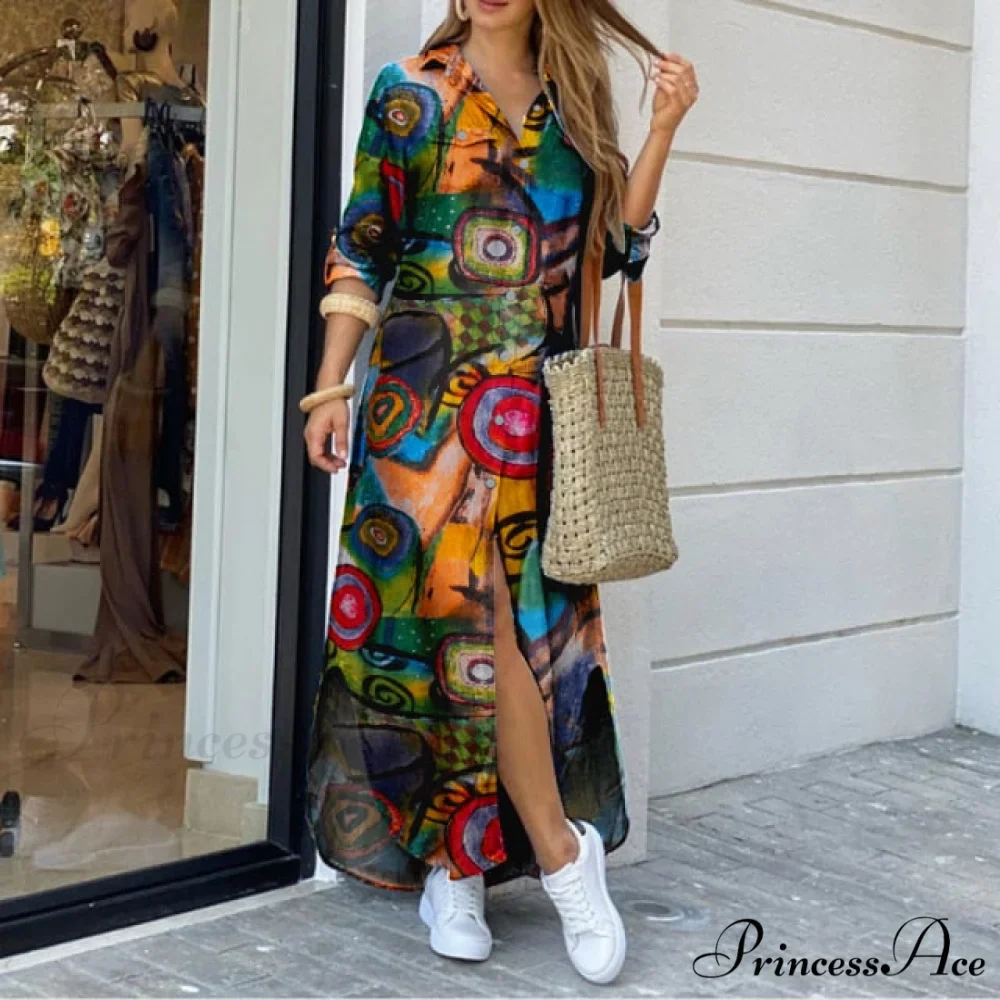Checked Plaid Robe Maxi Beach Dress - Image 5