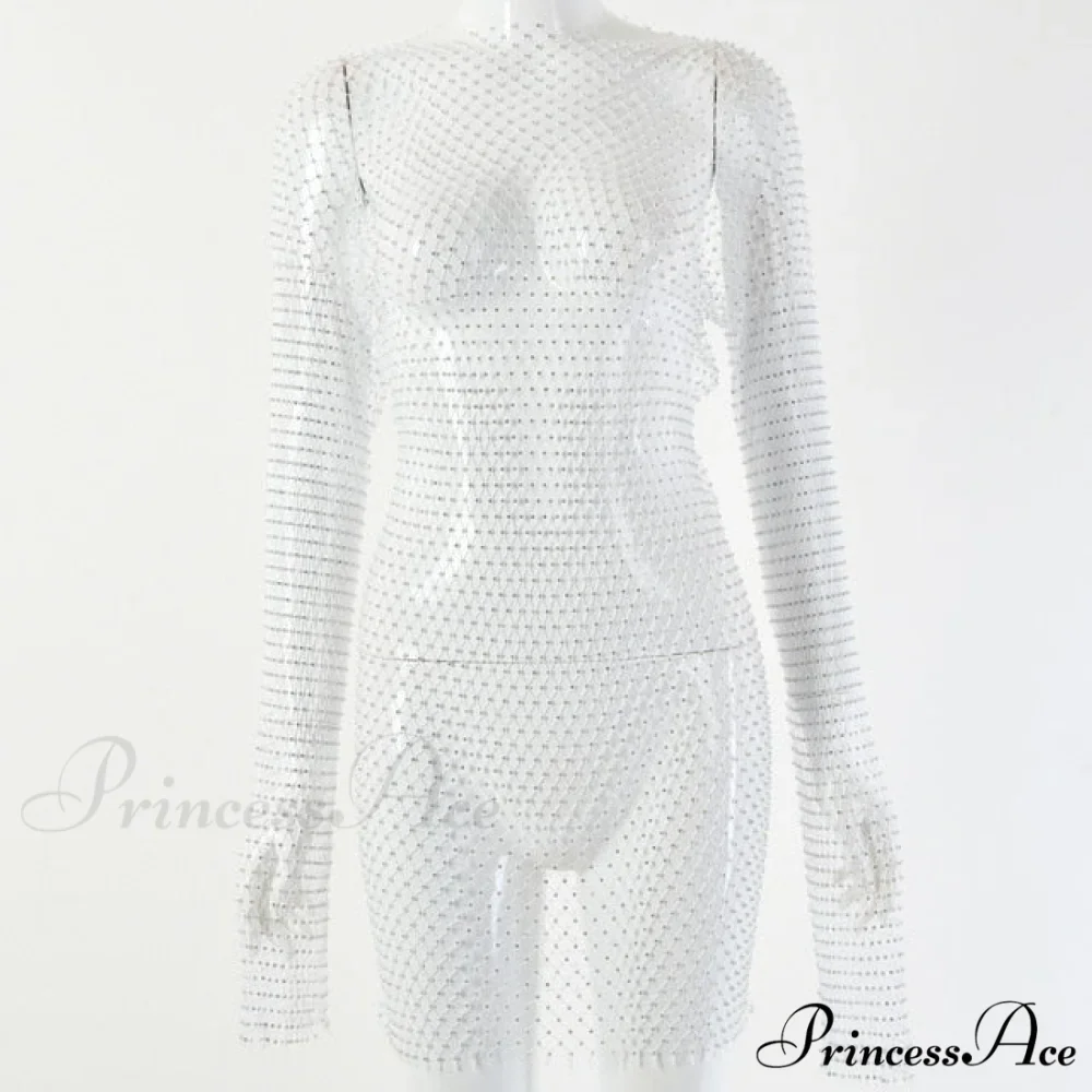 Hollow Out Long Sleeve Mini Dress - Image 11