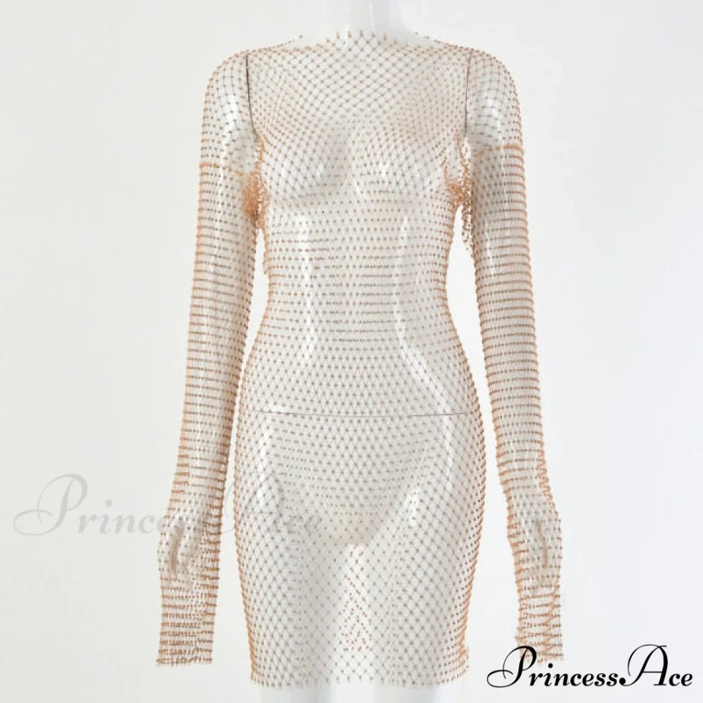 Hollow Out Long Sleeve Mini Dress - Image 5