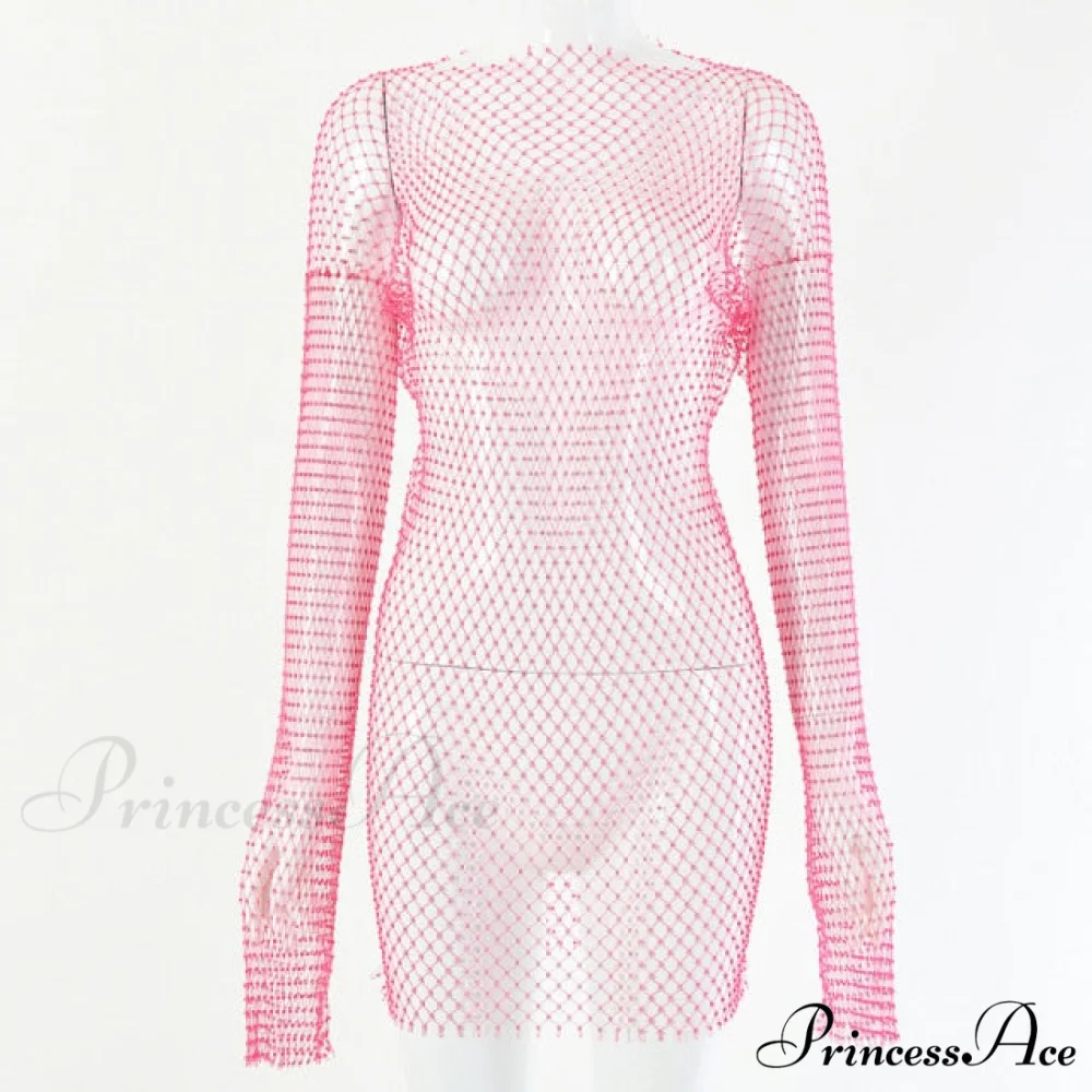 Hollow Out Long Sleeve Mini Dress - Image 7