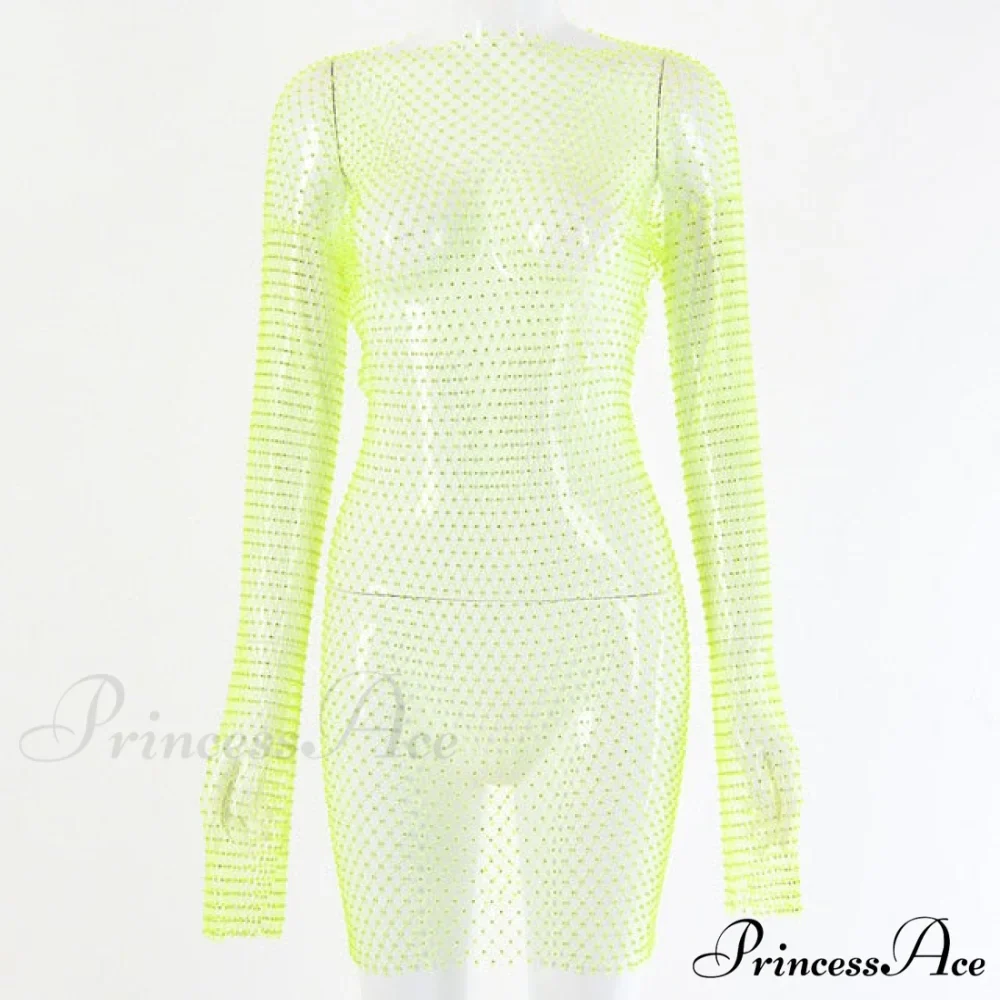 Hollow Out Long Sleeve Mini Dress - Image 9
