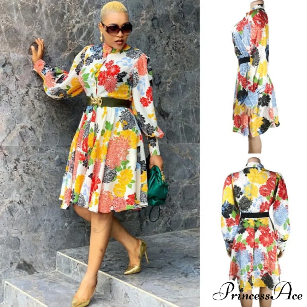 Printed Long Sleeve Fashion Dresses - Image 5