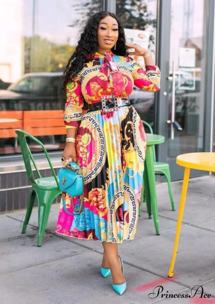 Printed Long Sleeve Fashion Dresses - Image 6