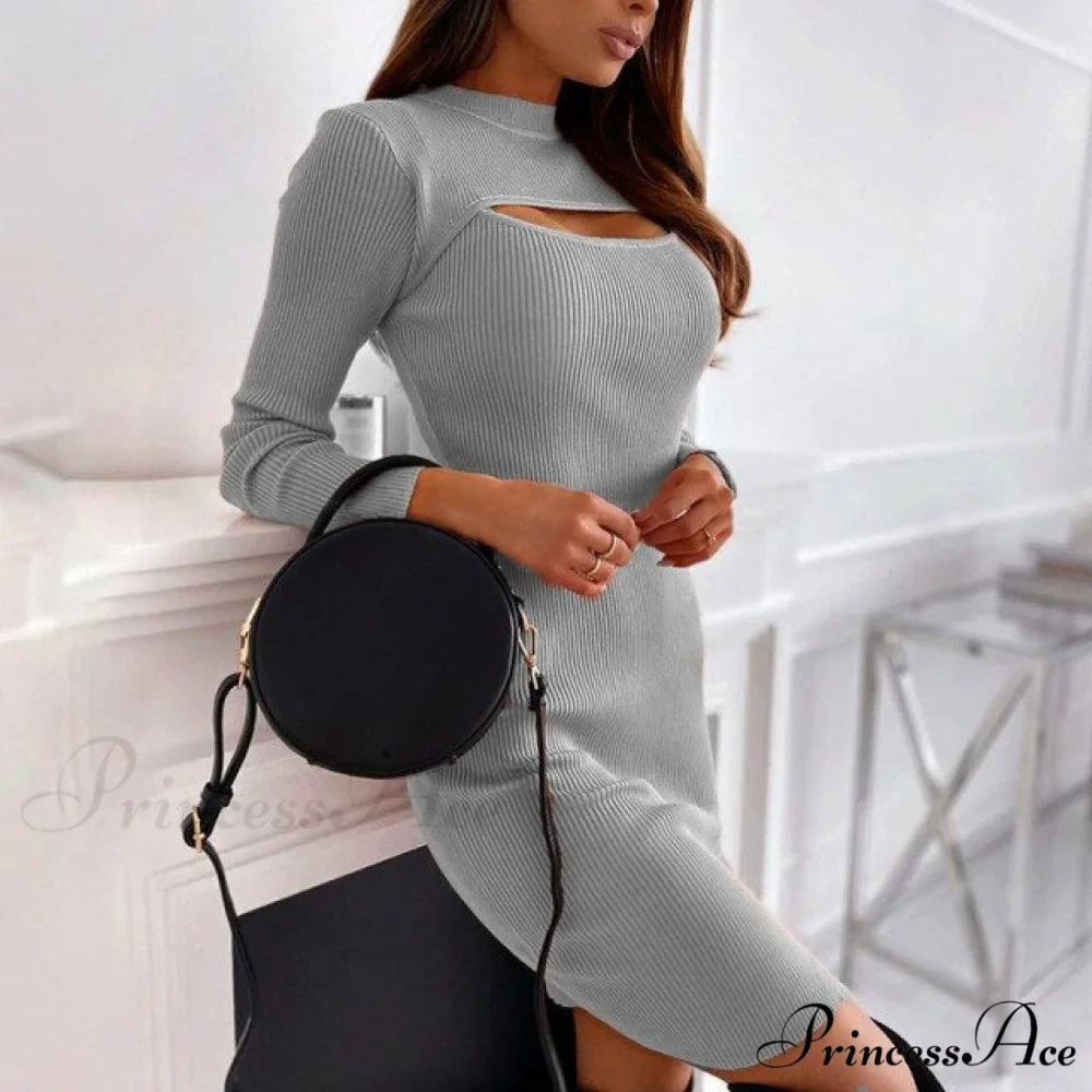 Sexy Fashion Cut Out Slim Party Dress - Image 5