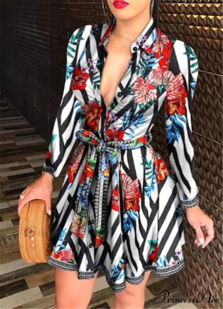 Sexy Party Colorful Print Dress - Image 2