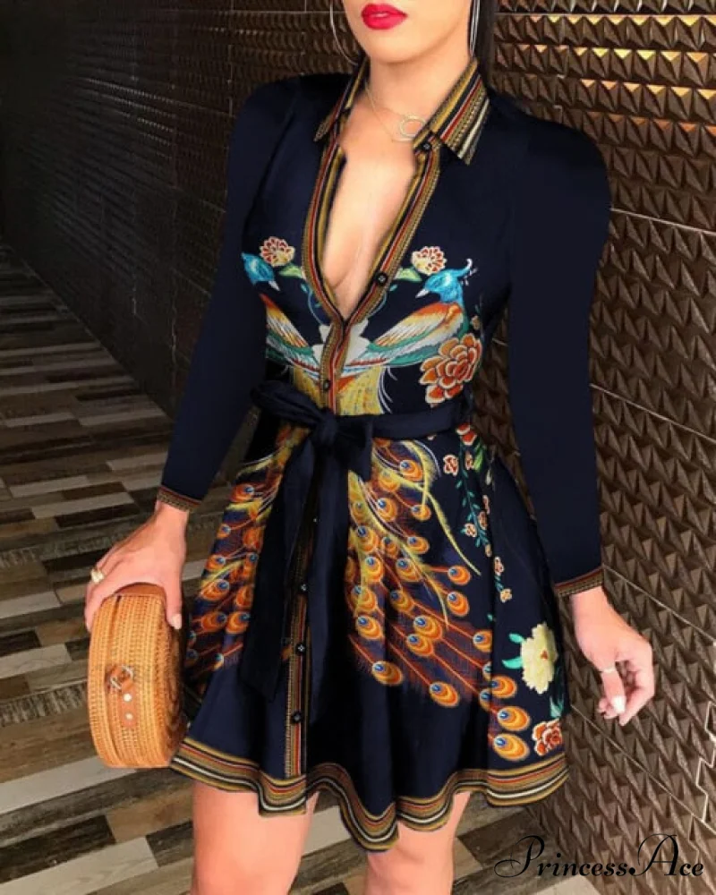 Sexy Party Colorful Print Dress - Image 5