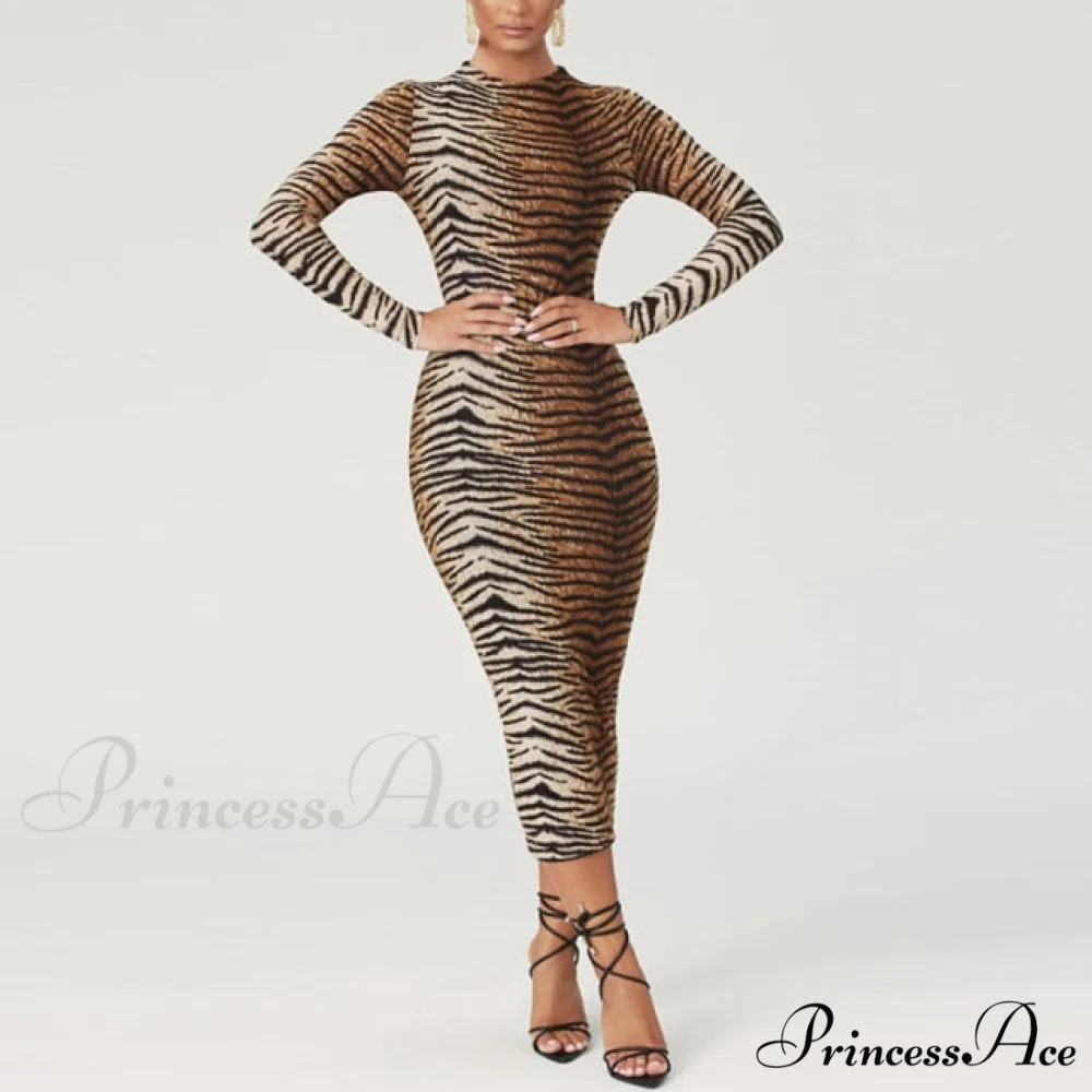 Mock Neck Streetwear Party Festival Dresses - Image 2