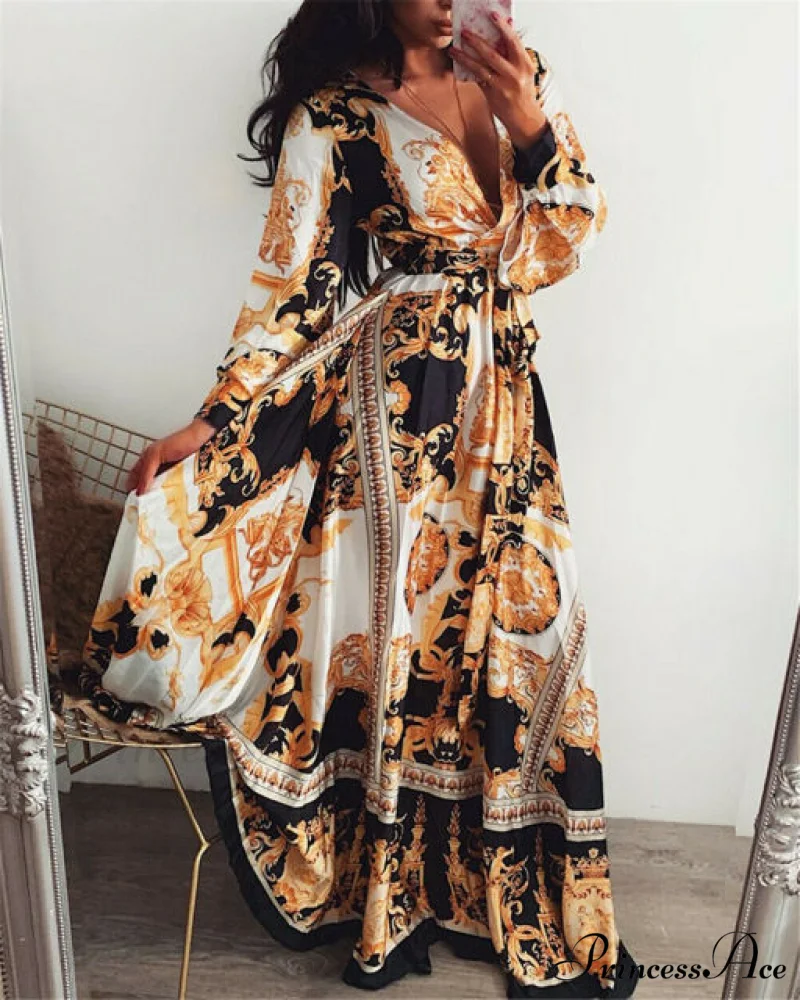 Sexy Elegant V-neck Long Maxi Dresses - Image 3