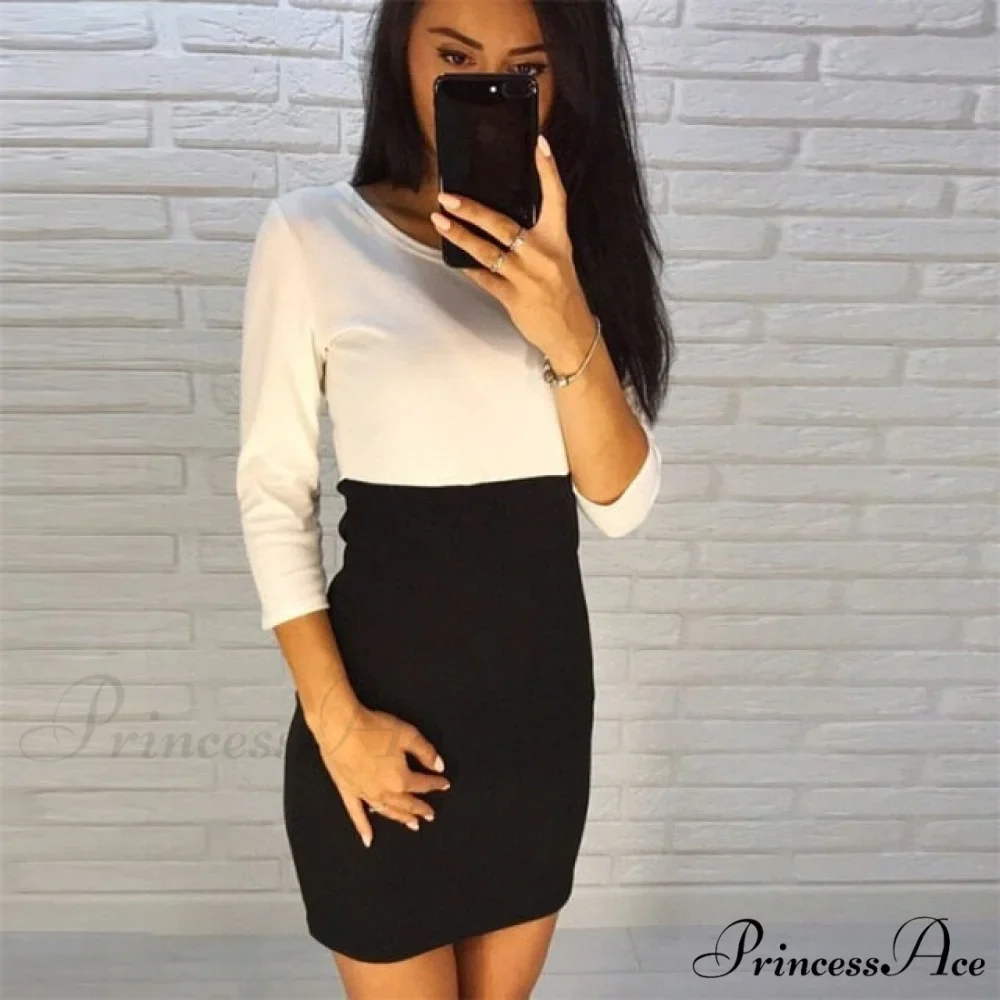 Sexy Slim Party Short Sleeve O-neck Midi Dress - Image 10