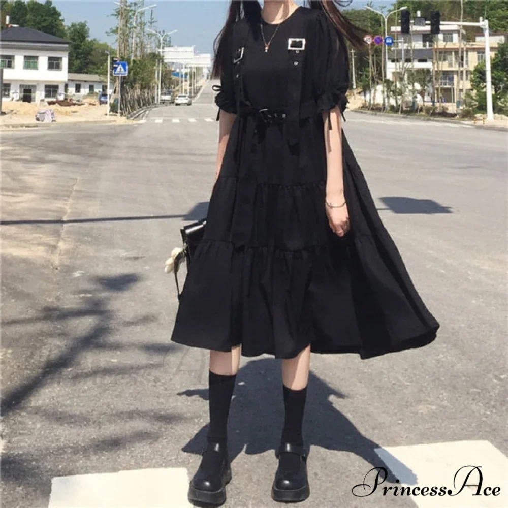 Gothic Style Suspenders Bandage Dress - Image 3