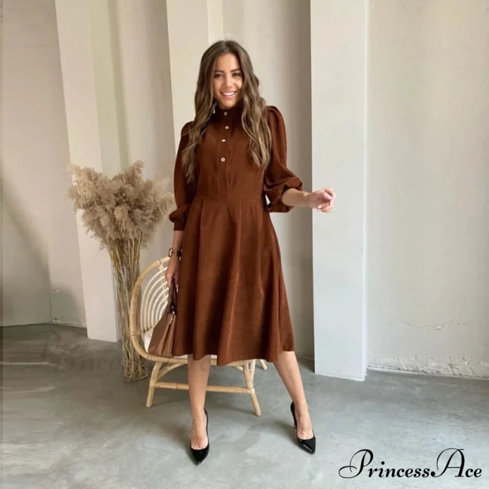 Vintage A-Line Party Midi Dress - Image 5