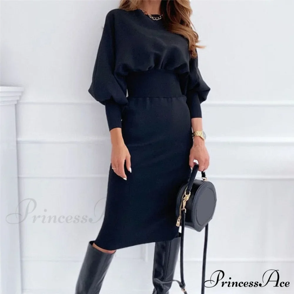 Black Pink Bodycon Elegant Office Woman Dresses - Image 3