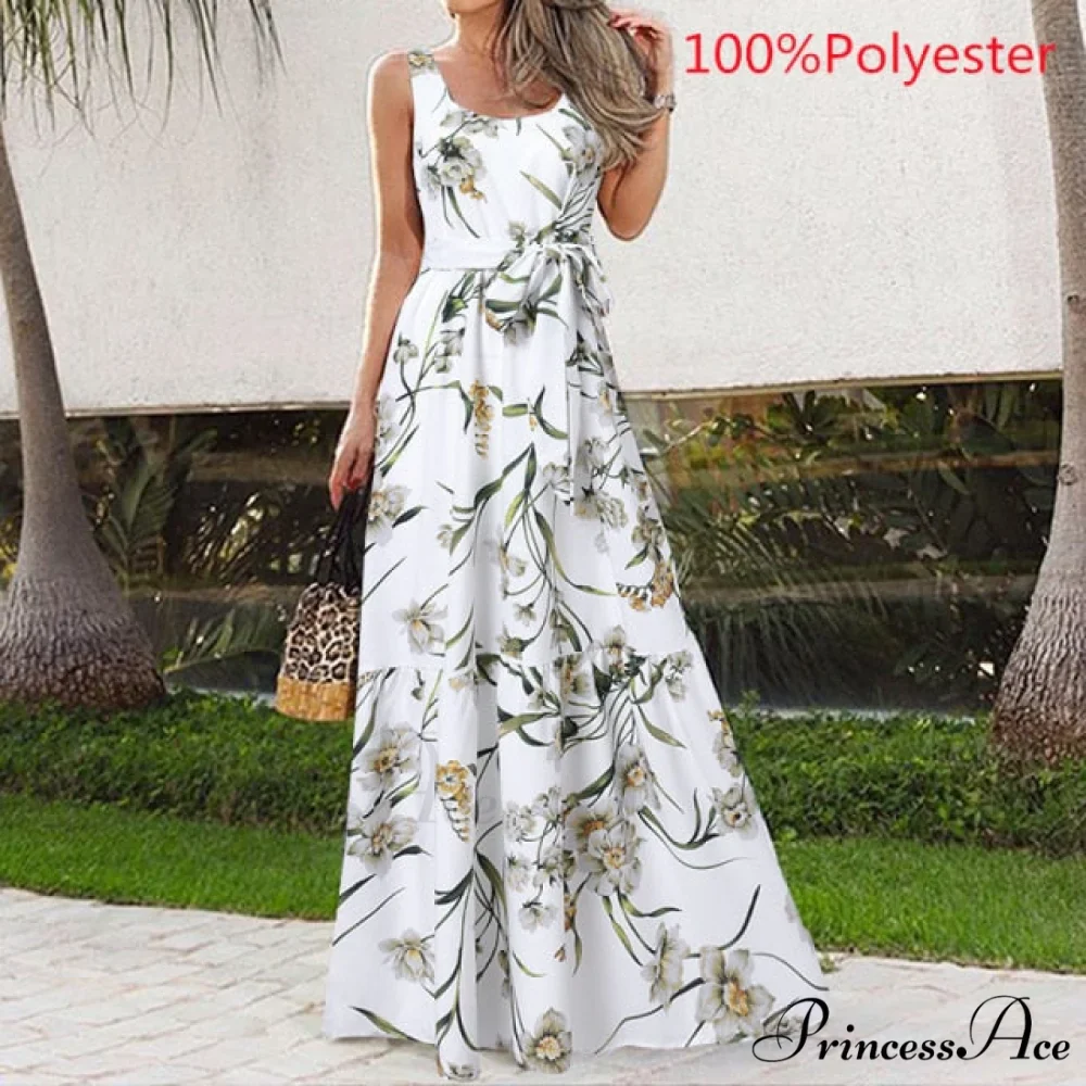 Sexy Party Maxi Sleeveless Floral Print Dress - Image 14