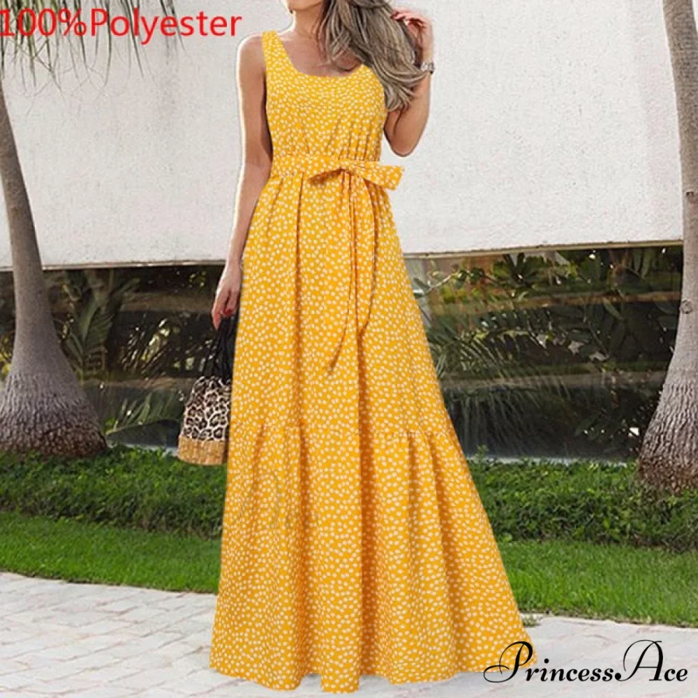 Sexy Party Maxi Sleeveless Floral Print Dress - Image 6