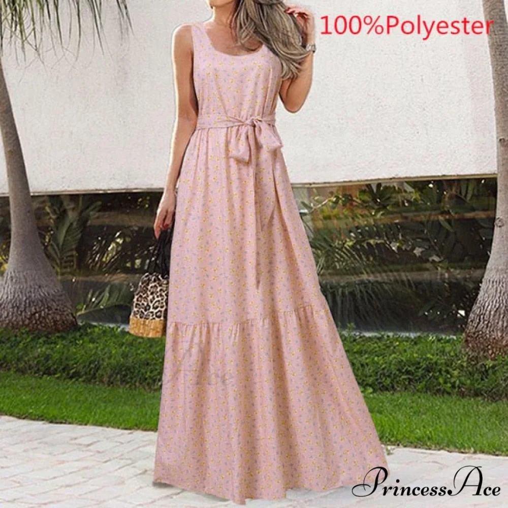 Sexy Party Maxi Sleeveless Floral Print Dress - Image 7