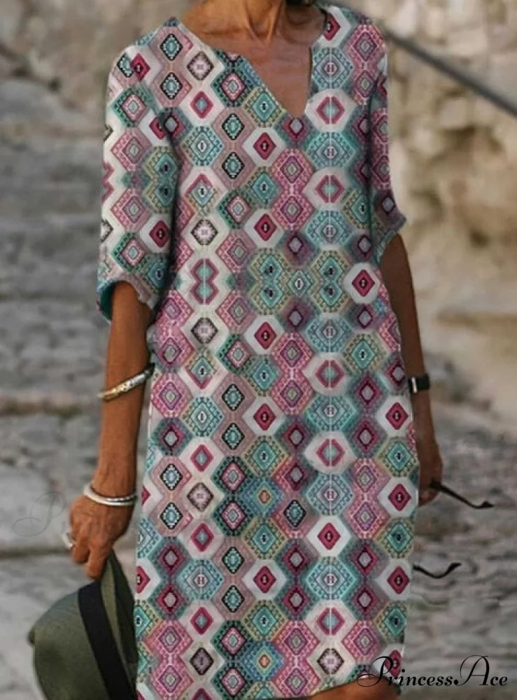 Large Big Printed Boho Casual Party Elegant Dresses - Image 12