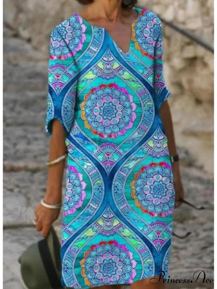 Large Big Printed Boho Casual Party Elegant Dresses - Image 13