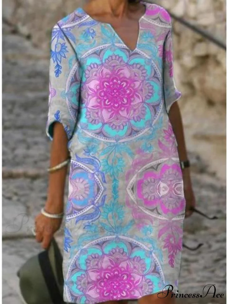 Large Big Printed Boho Casual Party Elegant Dresses - Image 15