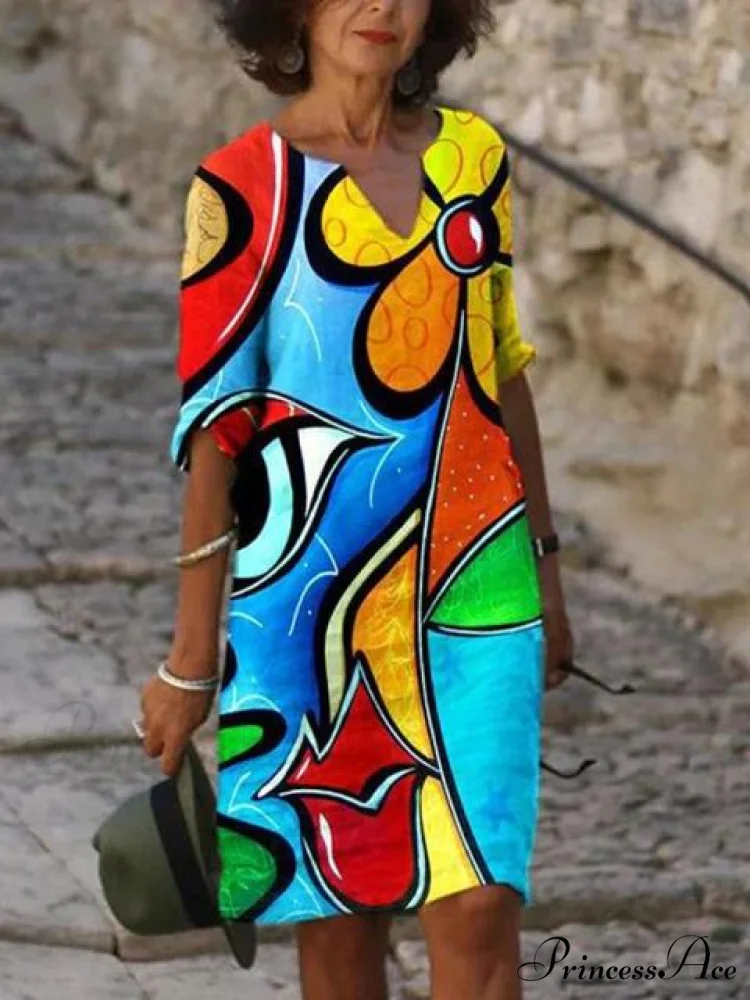 Large Big Printed Boho Casual Party Elegant Dresses - Image 16