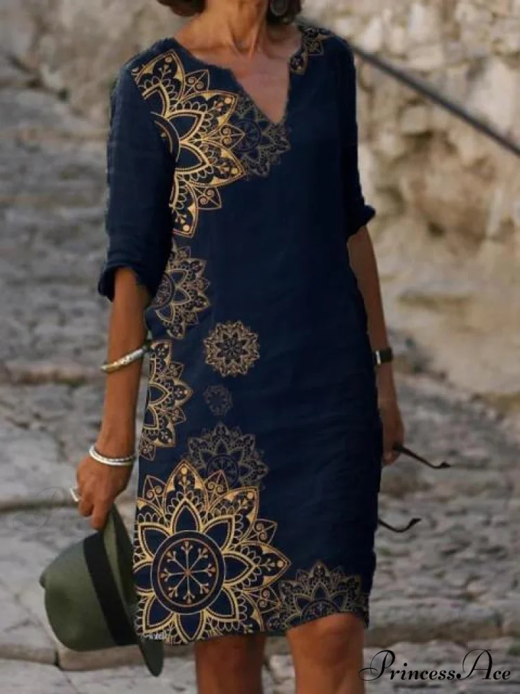 Large Big Printed Boho Casual Party Elegant Dresses - Image 17