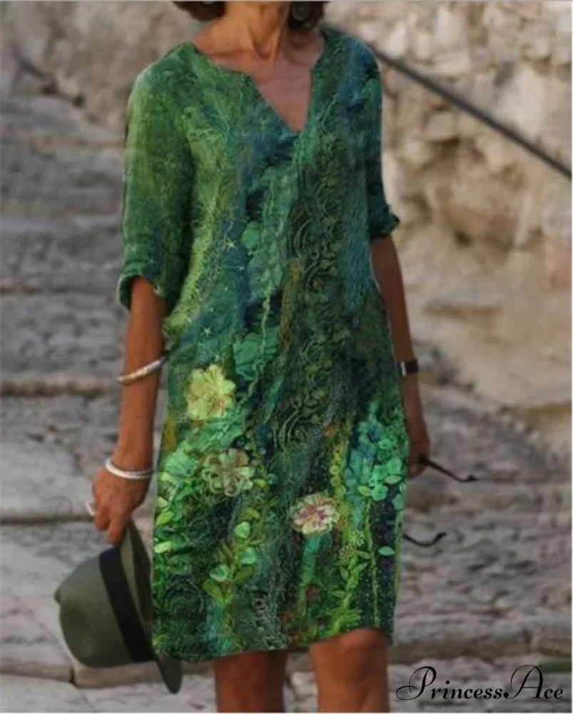 Large Big Printed Boho Casual Party Elegant Dresses - Image 22