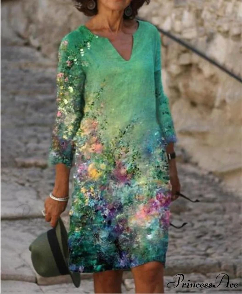 Large Big Printed Boho Casual Party Elegant Dresses - Image 26