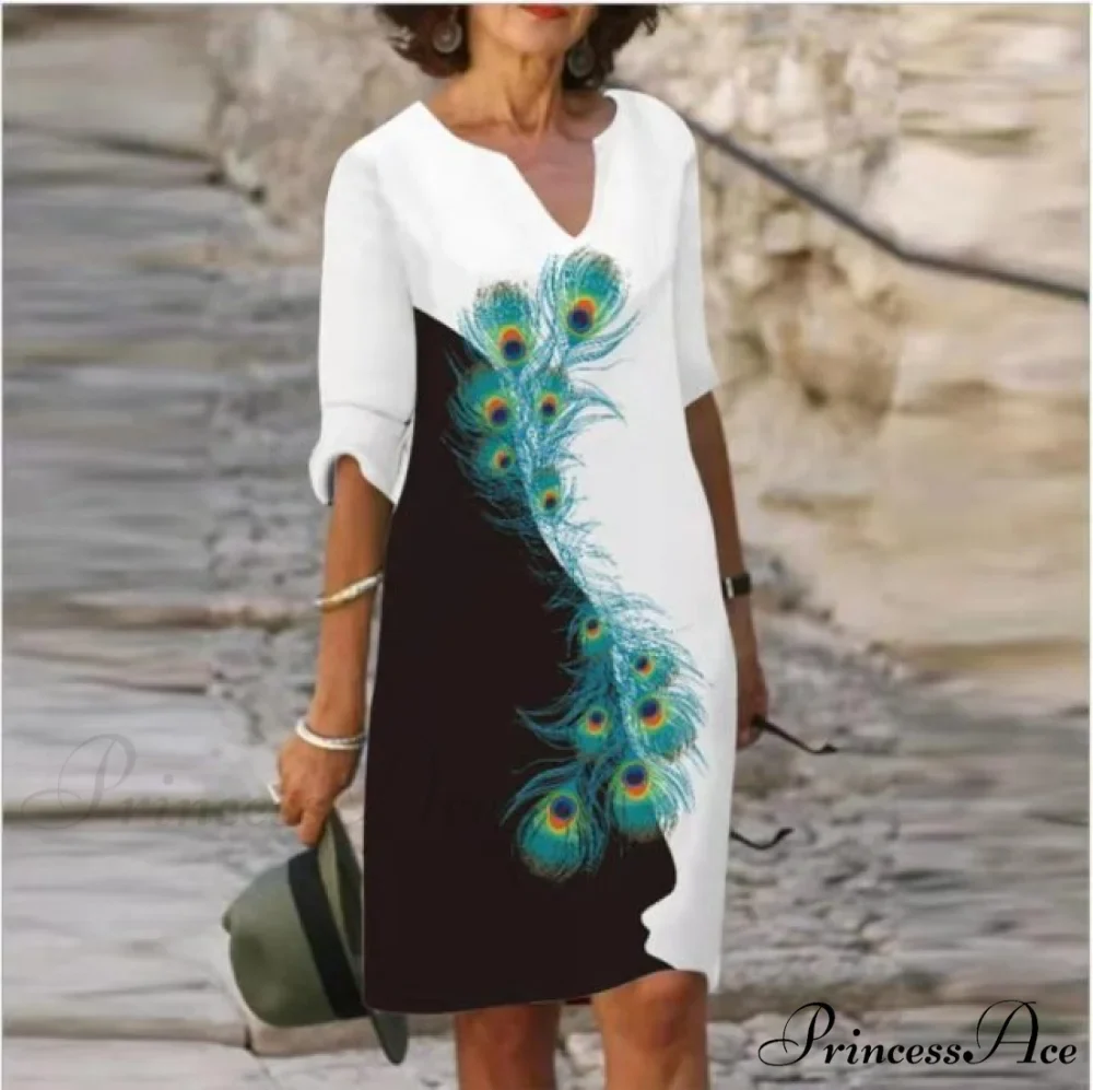 Large Big Printed Boho Casual Party Elegant Dresses - Image 27