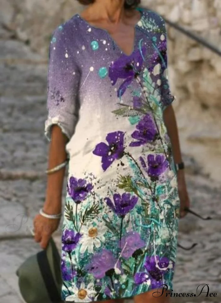 Large Big Printed Boho Casual Party Elegant Dresses - Image 28
