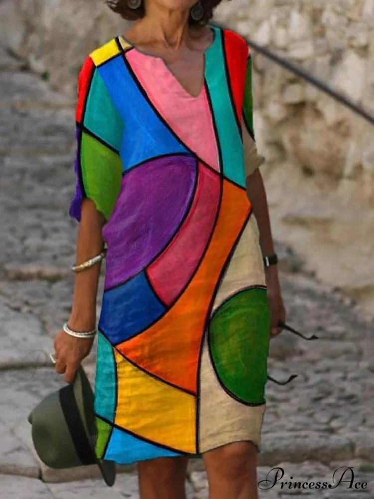 Large Big Printed Boho Casual Party Elegant Dresses - Image 3