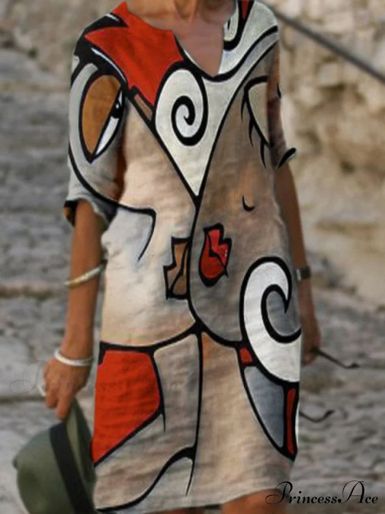 Large Big Printed Boho Casual Party Elegant Dresses - Image 31