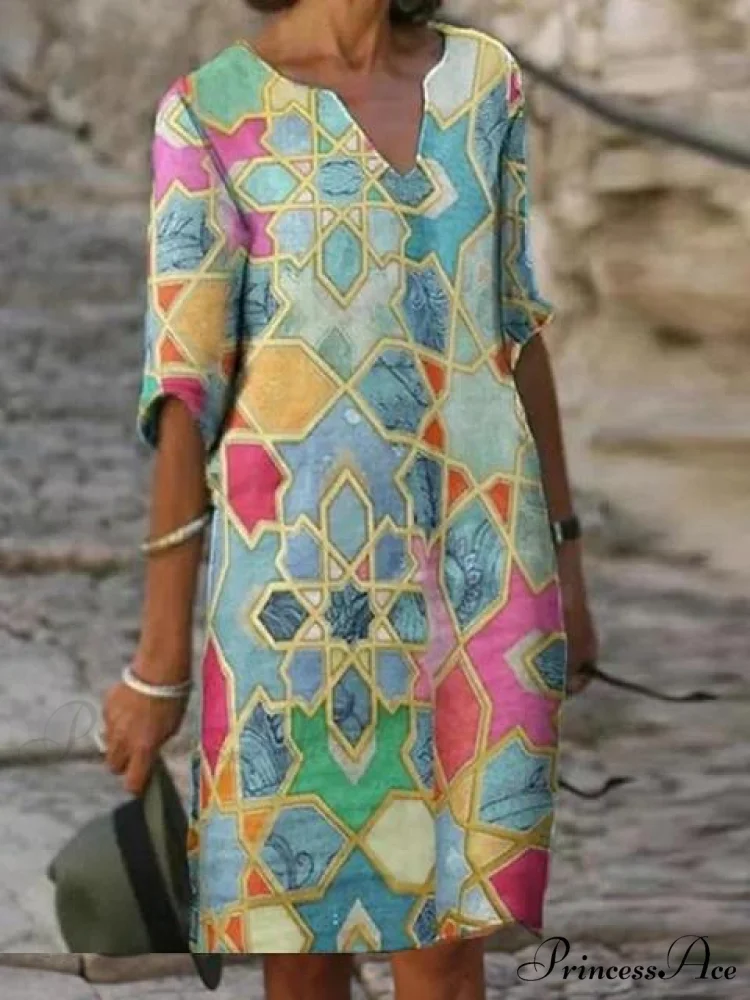 Large Big Printed Boho Casual Party Elegant Dresses - Image 35