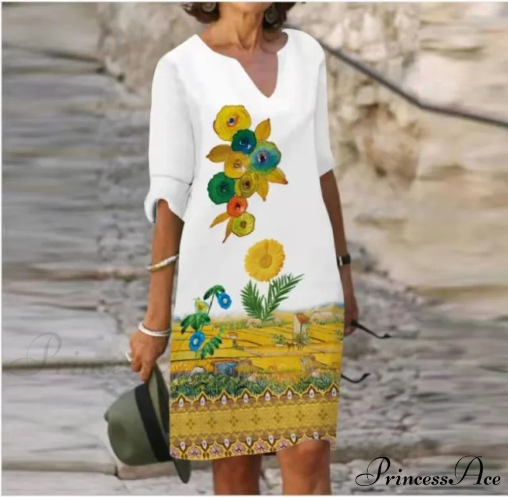 Large Big Printed Boho Casual Party Elegant Dresses - Image 4