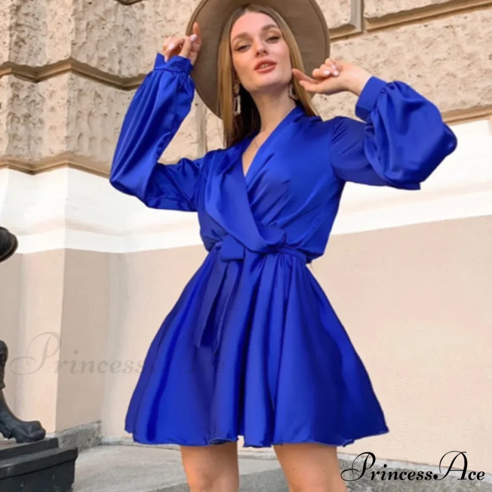 Lantern Sleeve Elegant Fashion Dress - Image 4