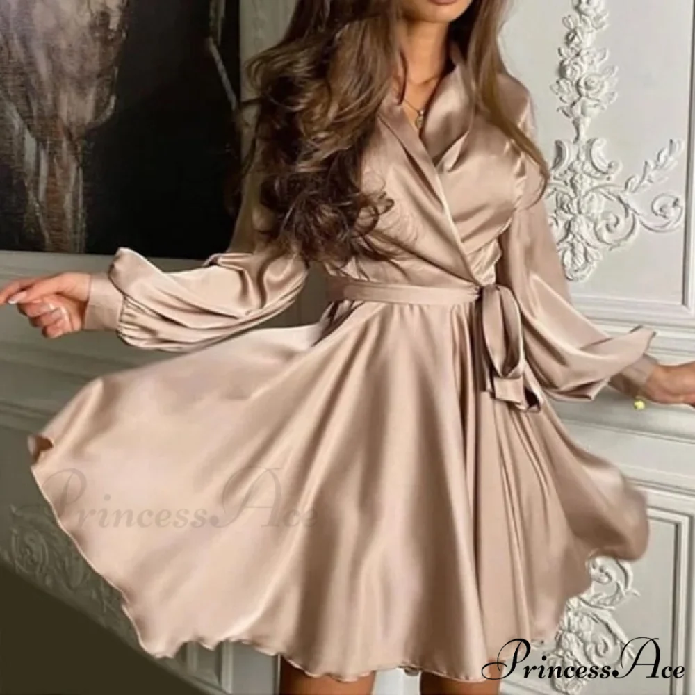 Lantern Sleeve Elegant Fashion Dress - Image 5