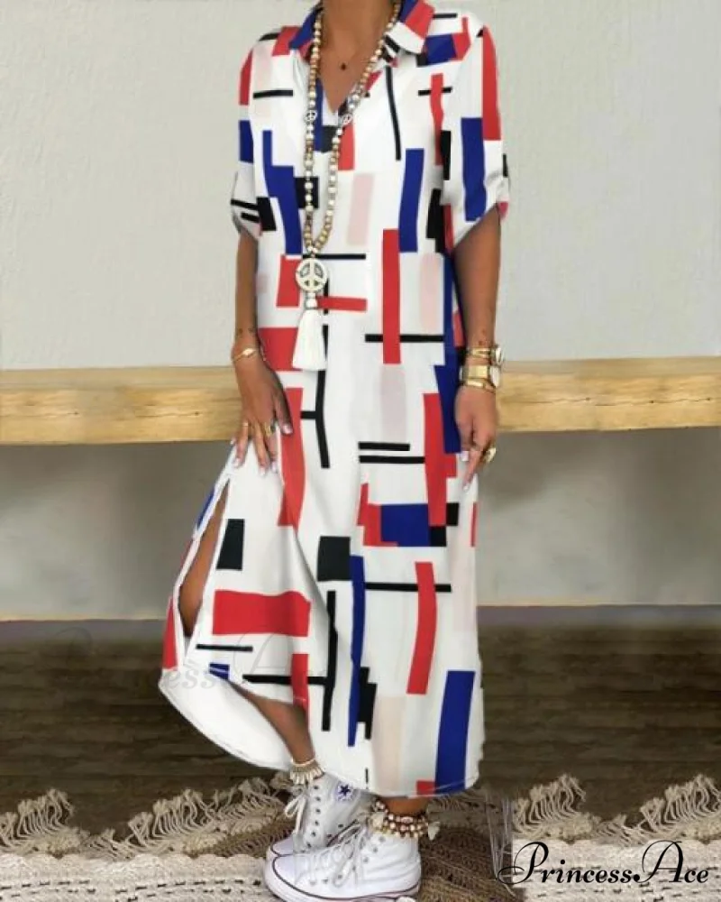Long Sleeve Shirt Denim Long Dress - Image 9