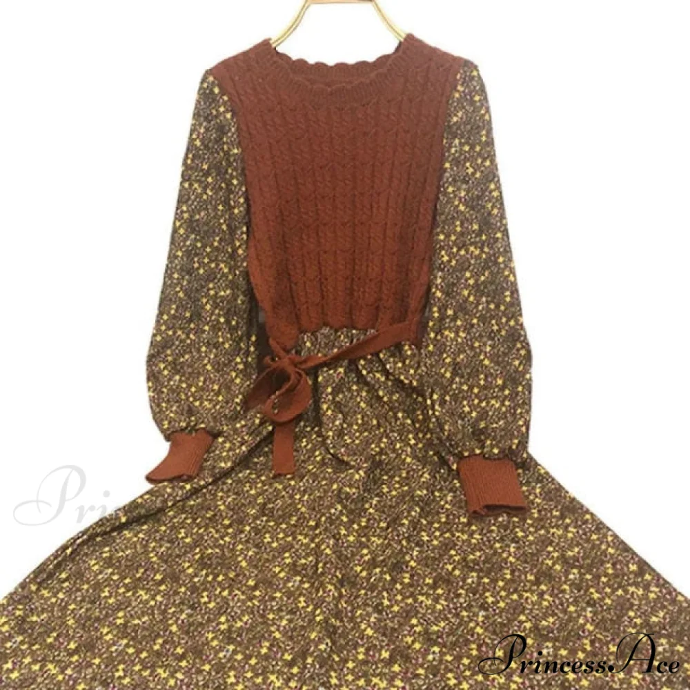 Patchwork Vestidos Sweet Korean Long Dress - Image 3