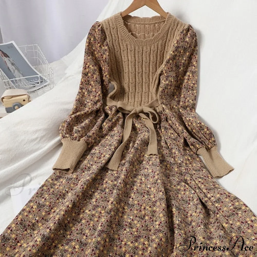 Patchwork Vestidos Sweet Korean Long Dress - Image 4