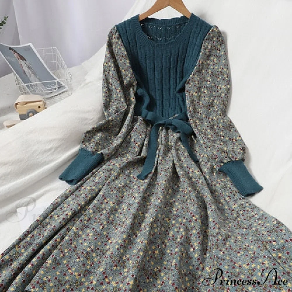 Patchwork Vestidos Sweet Korean Long Dress - Image 5