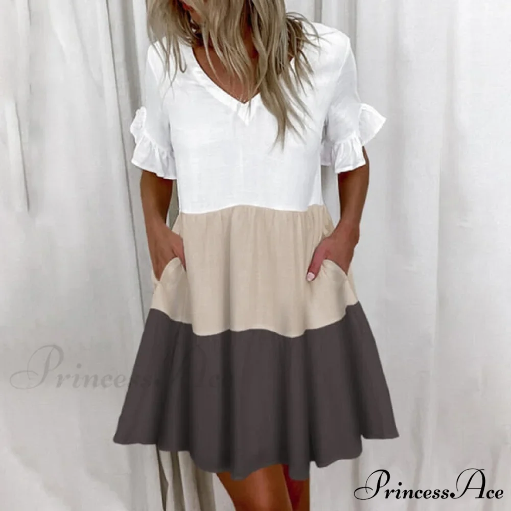Short Sleeve Floral Print Dress - Image 11