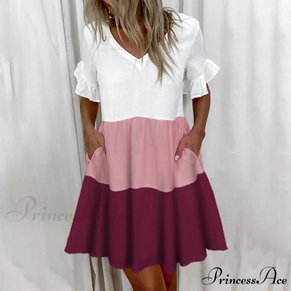 Short Sleeve Floral Print Dress - Image 2
