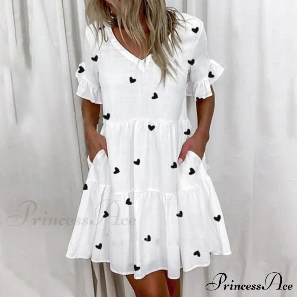 Short Sleeve Floral Print Dress - Image 8