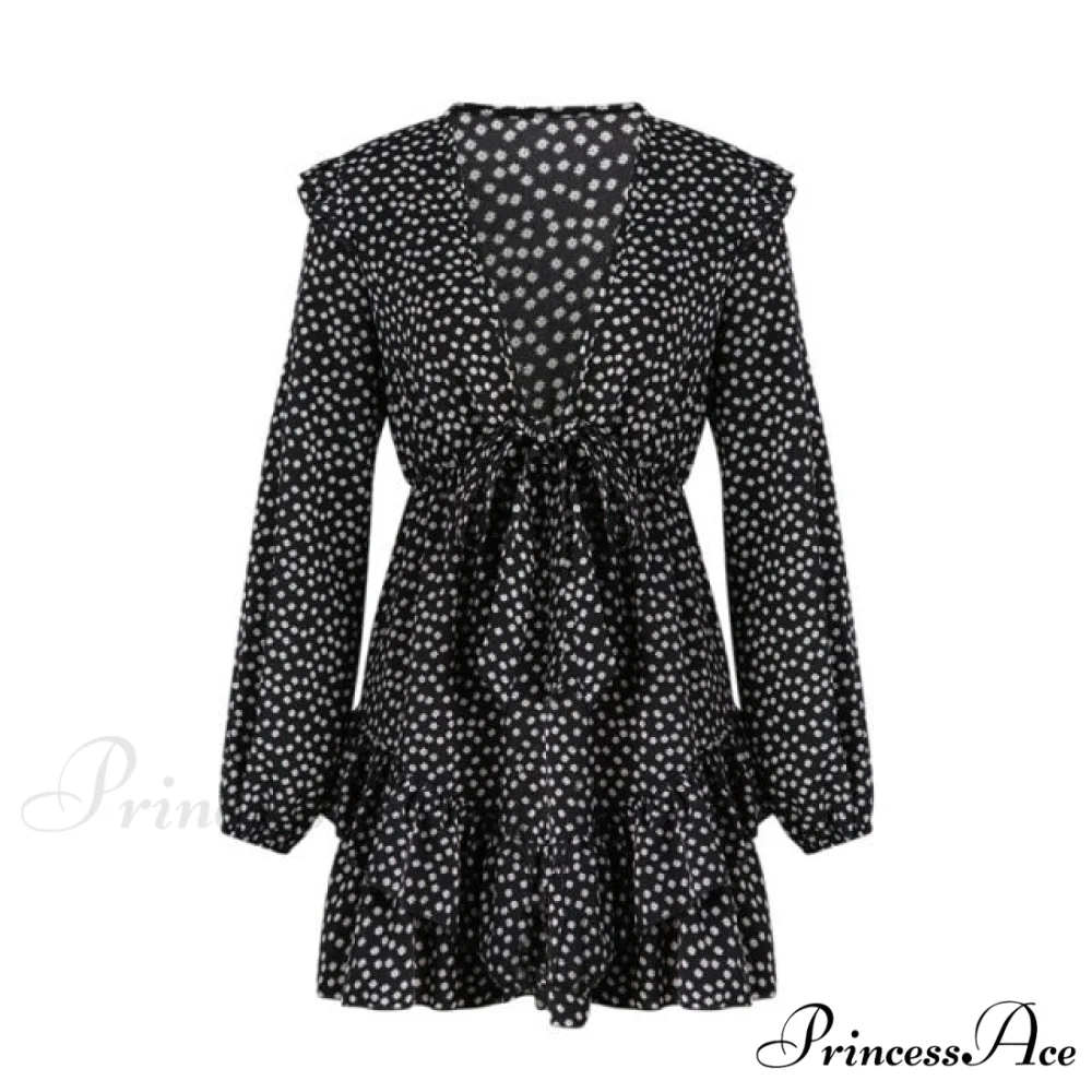 Boho Floral Ruffle Short Mini Dress - Image 9